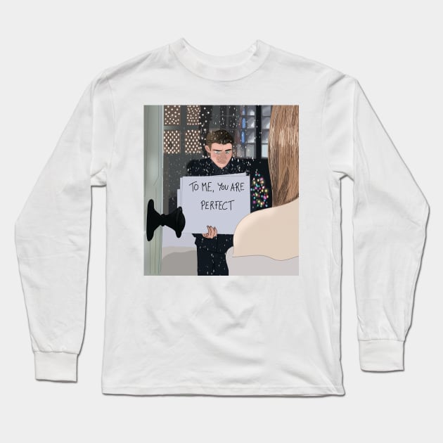 "To me you are Perfect" - Holiday Illustration Long Sleeve T-Shirt by Le petit fennec